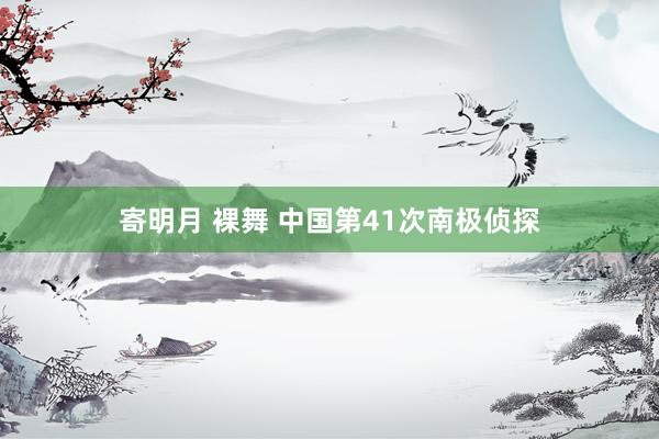 寄明月 裸舞 中国第41次南极侦探