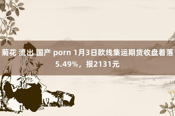菊花 流出 国产 porn 1月3日欧线集运期货收盘着落5.49%，报2131元