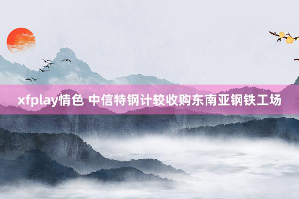 xfplay情色 中信特钢计较收购东南亚钢铁工场