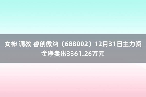 女神 调教 睿创微纳（688002）12月31日主力资金净卖出3361.26万元