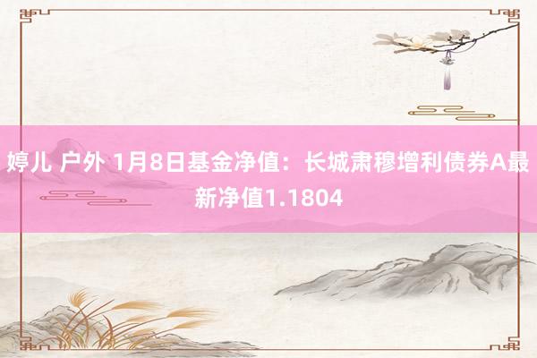 婷儿 户外 1月8日基金净值：长城肃穆增利债券A最新净值1.1804