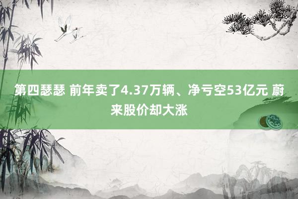 第四瑟瑟 前年卖了4.37万辆、净亏空53亿元 蔚来股价却大涨