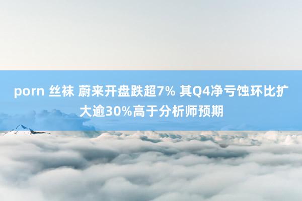 porn 丝袜 蔚来开盘跌超7% 其Q4净亏蚀环比扩大逾30%高于分析师预期