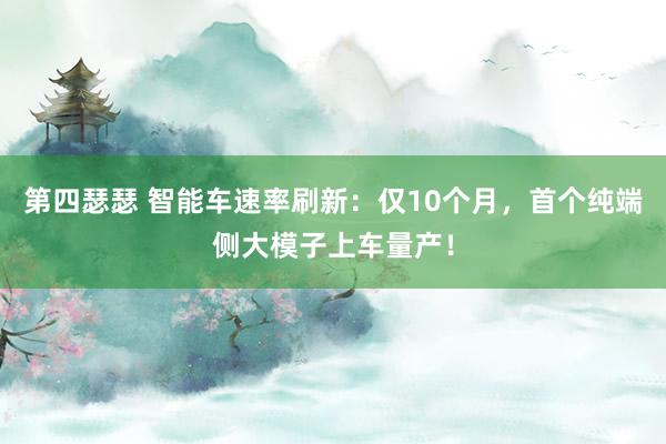 第四瑟瑟 智能车速率刷新：仅10个月，首个纯端侧大模子上车量产！